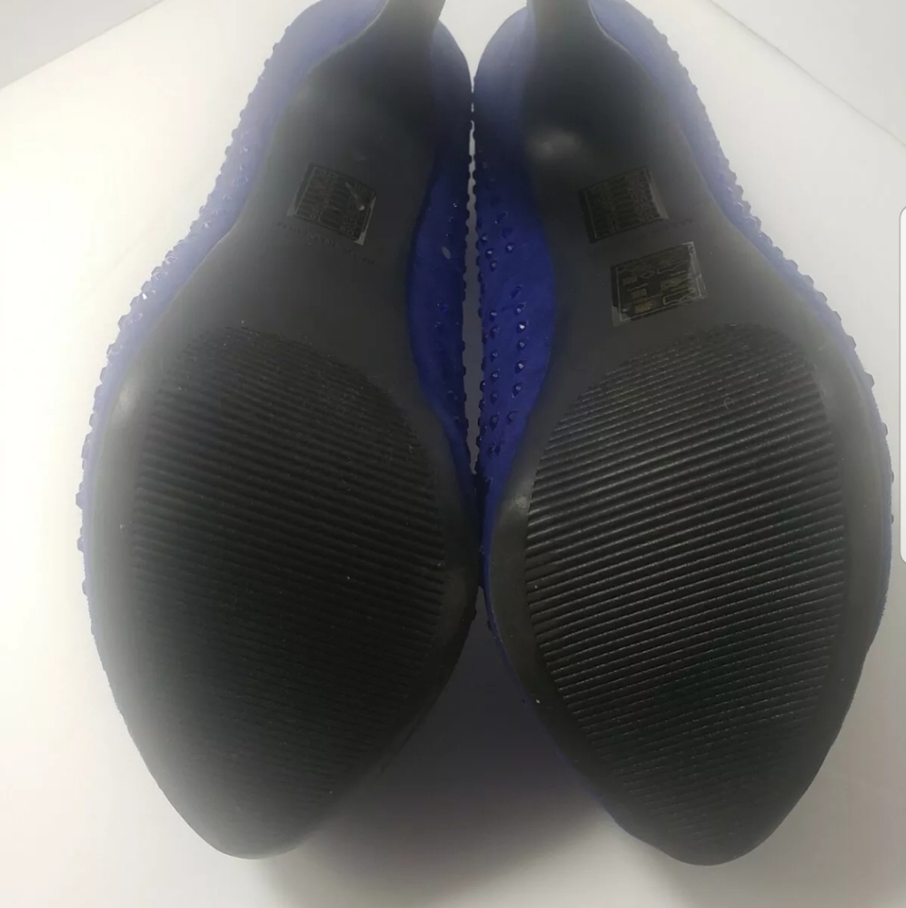 Forever 21 Blue Suede Rhinestone Heels - Picture 5 of 11